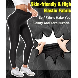 Women V Cross Waist Butt Lifting Crossover Leggings Scrunch Workout Booty Leggings for Women High Waisted