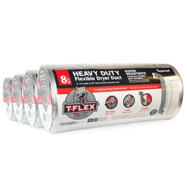 Imperial FX0597 T-Flex Heavy-Duty Flexible Dryer Duct Vent Hose, 4-in x 8-ft, 4-Pack