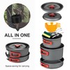 ALOCS 13pcs Camping Cookware, Portable Camping Pots and Pans Set,