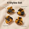 Mini Tortoise Hair Clips for Women, 4PCS Cellulose Acetate Barrettes