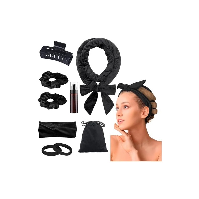 Rizadores de Cabello Sin Calor, 9 Pcs, Kit de Ondas