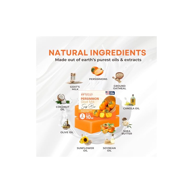 Persimmon Soap Bar for Body Odor Control – Purifying Deodorizing