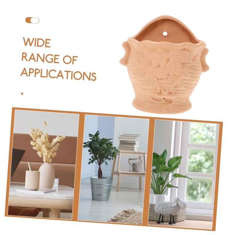 KONTONTY Chlorophytum Flower Pot Wall Hanging Planter Modern Wall-Mounted Flowerpot