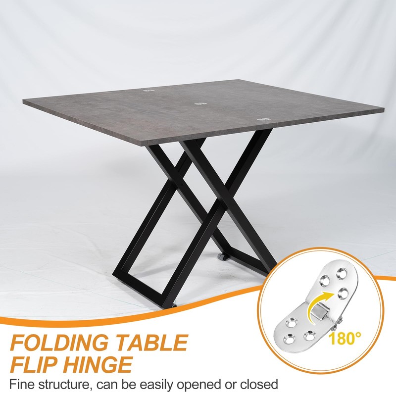 sourcing map Folding Table Flip Hinge 3" x 1", 180