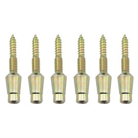 Pro Bamboo Kitchen 6PCS Door Hinge Security Screws 1.7 Inches Long Self Tapping Color Zinc Cross Recessed Double Tooth Security Screws Door Pin Security Screws for Shutters Door Hinges Wooden Door