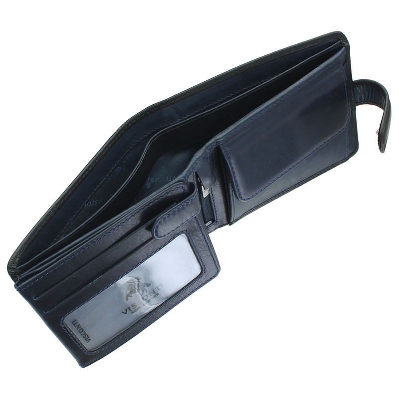 VISCONTI Torino Collection Atlantis Vegetable Tanned Leather Bi-Fold Wallet RFID