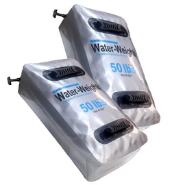 Tidal Wake Low Profile Water-Weights Boat Ballast Bags - 2 Pack - Each Bag Holds 50 Pounds of Lake Water, No Pump Needed, Portable Wake Enhancement for Wakesurf and Wakeboard Boats, Just Dip & Zip