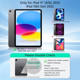 ALIWLHOF for iPad 11th (A16) & 10th Generation Case with Keyboard C Magic-Style Magnetic -Ultra-Slim Protective Case- Backlight -Multi-Touch Trackpad Keyboard Case for iPad 11 inch 2025&10th Gen 10.9 inch