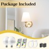 MESUZ Battery Operated Wall Sconces Lights Set of Two Remote