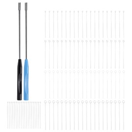 Yitexin 100 Pcs Reusable Nichrome Inoculation Loops with 2 Copper Handles, 5 Diameters Inoculating Loops, Needle Tips Inoculation Rings Rods, Microbiological Mycology Supplies for Lab (100PCS 5 Size)