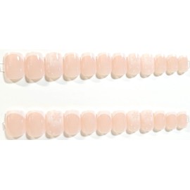 Winter Snowflakes French Manicure Glossy Short Square Press On Nails - 24 Pieces - Artificial Nails