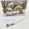 Lang One LANG Petite Linen Glitter Christmas Card & Stamp