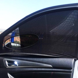 2PCS Car Window Screens Breathable Car Window Shades for Front Window Stretchable Car Sun Shade Adjustable Car Sun Shade Side Window Universal Car Window Covers