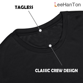 LeeHanTon Men's Athletic Running Crew T-Shirts,Wrinkle Free Tees for Man,Casual Fashion Short Sleeve Shirts,Assorted 5-Pack