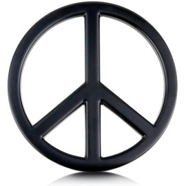 NoBrand Car Sticker, Symbol Bumper Decal, No War Metal Emblem Badge Black