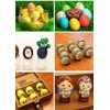 GREEN FABWOOD Wooden Fake Eggs-6Piece