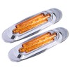 Pair 16LEDs Taillight Electroplated Trim Side Marker Auto External Lamps