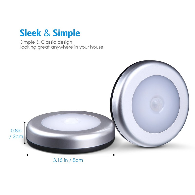 AMIR Upgraded 3.15” Motion Sensor Light, 3 Pack Battery-Powered LED
