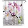WELMECO Orchid Flower Shower Curtain Floral Shower Curtain 72x72inch Polyester