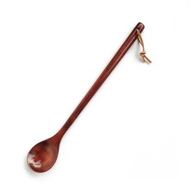 KXLCGYK Spoon, Wooden Long Spoon, 13.0 inches (33 cm), Yogurt Spoon, Lightweight, Madras Spoon, Long Stirring Spoon, Stir-fry and Boiled Spoon