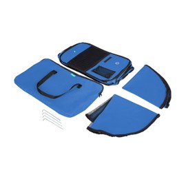 Deluxe Premium Pet Dog Playpen Portable Soft Dog Exercise Pen Kennel with Carry Bag for Dogs, Cats, Kittens, and All Pets (Small, Blue)
