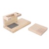 Wooden Nail Drill Stand Organizer with 81 Holes Drill Bits