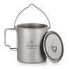 TOMSHOO Ultralight 750ml Titanium Pot Portable Titanium Water Mug Cup
