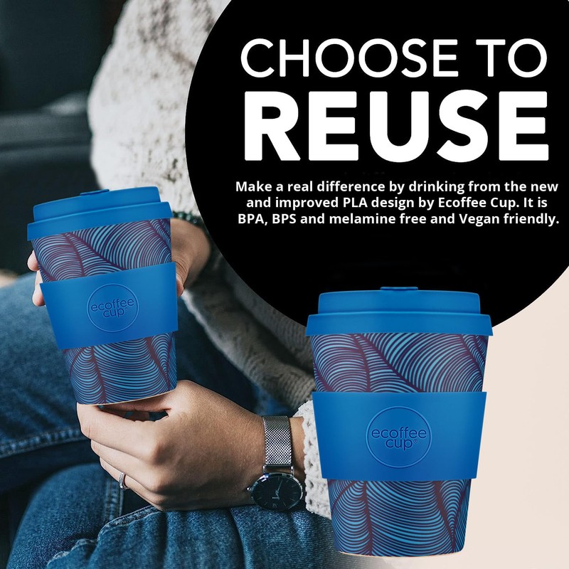 Ecoffee Cup 812 006 Reusable Eco Friendly Cup Saucer 350ml