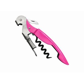 Vin Bouquet FID 195 Korkenzieher 2-Takt, ABS, pink, 16 x 8 x 2.3 cm, Kunststoff, Rosa, 16x8x2.3 cm