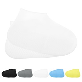 CAPASTEC Waterproof Shoe Cover, Elasticity, Lightweight, Rain Shoe Cover, 4 Sizes, 5 Colors to Choose from, Rain Shoe Cover, white