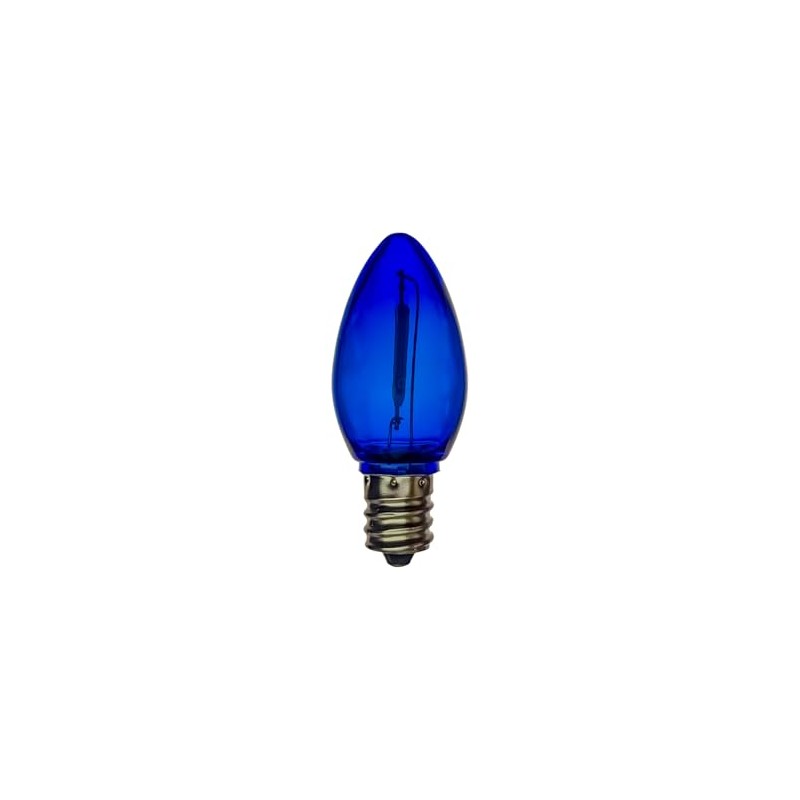 EZLS C7 Dark Blue Colored LED Filament Plastic Bulb