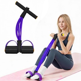 Reinforced, 6-rope type. NIUQCTIAN Training Tube, Stretch Band with Pedals, Legs, Arms, Shoulders, Shoulder Blades, High Elasticity, Anti-Slip, Posture Correction, Muscle Strength, Hunchback