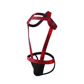 JOCKMAIL Tracolla da uomo con cinturino, per fitness, One piece, da uomo, per sport, con cinturino, Colore: rosso, M
