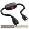 Power Extension Cord with on Off Switch 3-Prong 3 Outlet