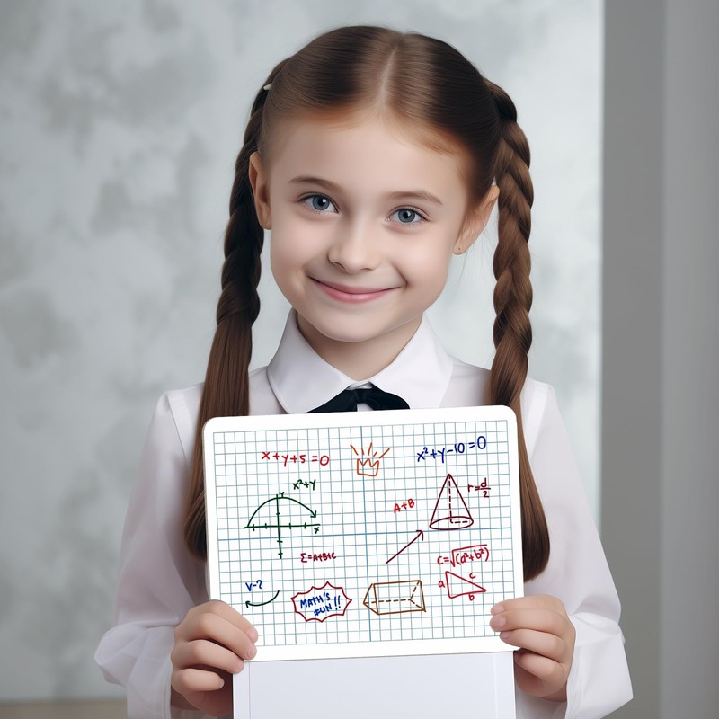 XY Axis Graph Dry Erase Board, 9" x 12" Double-Sided