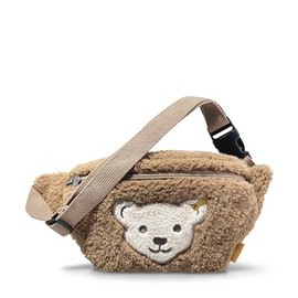 Steiff Cuddly Toy Belt Bag with Squeaky, Children, Boys & Girls, Soft Cuddly Friends, Teddy Bear Motif, 20 cm, Brown, 600142