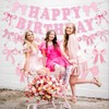 Bow Birthday Party Decorations - Pink Bow Birthday Banner Bows