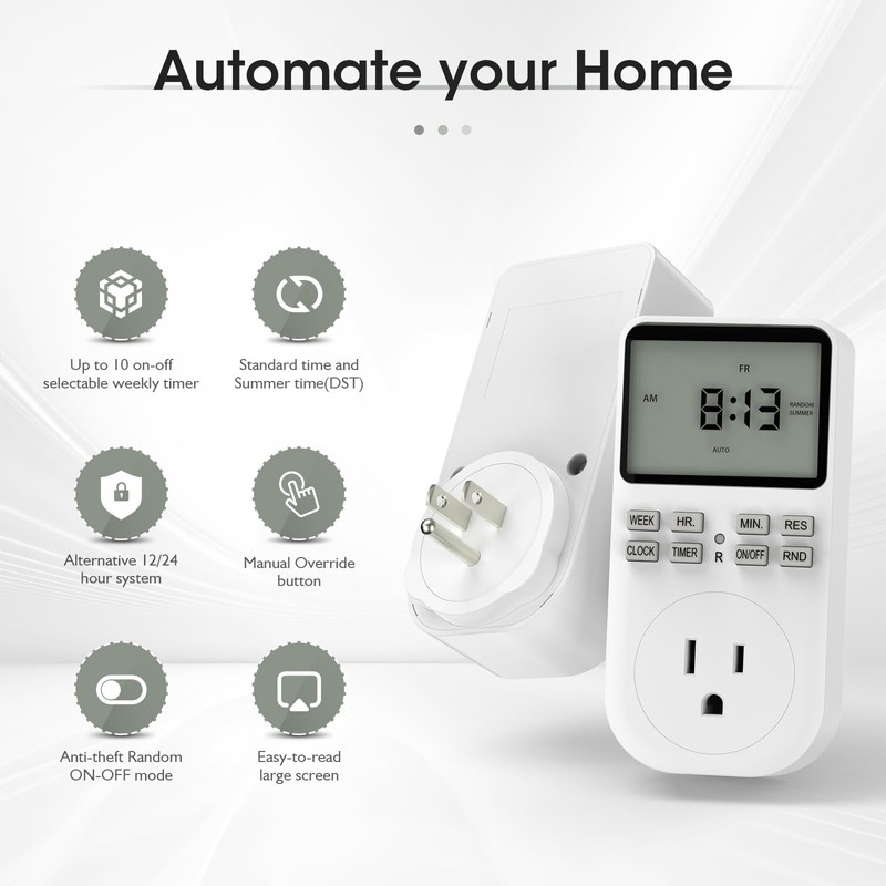 Plug in Digital Oulet Timer Switch 7 Day / 24