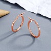 Loutade Hoop Earrings 925 Silver, 3 Pairs 925 Sterling Silver