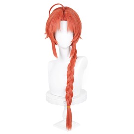 LAOBAO Kamui Cosplay Wig, Braid, Orange Wig, Heat Resistant, Disguise Wig, Costume Accessory, Halloween Costume, Cosplay Wig