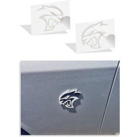 Reflective Concepts Hellcat Emblem Overlay Decal Stickers - 15-18 Challenger SRT Hellcat (NOT Widebody) - (Color: Reflective Light Silver)