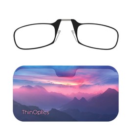 ThinOptics Universal Pod Case + Rectangular Reading Glasses, Alpine Horizon, 44mm + 2