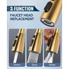 Kitchen Faucet Head Replacement:Stainless Steel Spray Head,3 Modes Pull Out