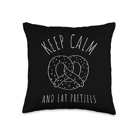 Pretzel Bakery Food Truck Food Lover Apparel Chocolate Covered Sticks and Pretzel Rods Throw Pillow, 16x16, Multicolor