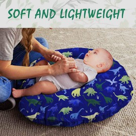 Dinosaur Lounger Cover, Lounger Cover Blue, Lounger Cover Boy, Breathable & Reusable Lounger Removable Slipcover for Newborn, Snugly Fit Baby Infant Lounger