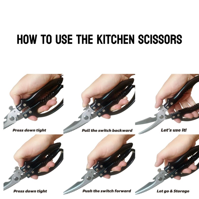 Flioriel 2-Pack Heavy Duty Kitchen Shears - Ultra Sharp All