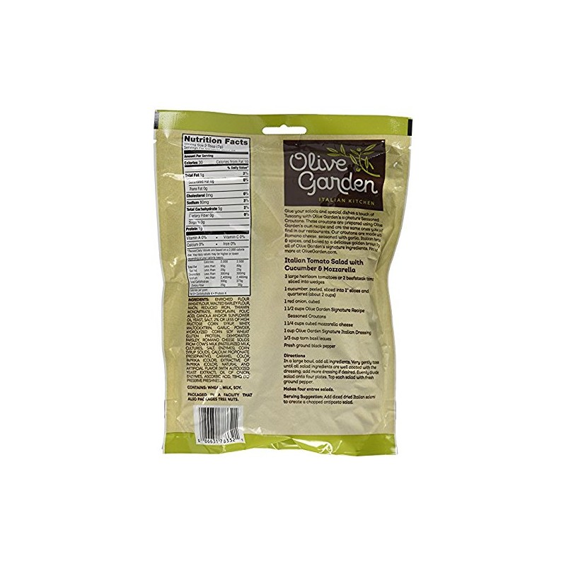 Olive Garden, Seasoned Croutons, Garlic and Romano, 5 Ounce Bag