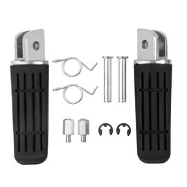 VPZMT Motorcycle Front Foot Pegs Footrests Fits for Yamaha YZF1000 R1 FZ1 FZ6R FZ6 FJR1300 FZ400 XJR1200 XJR1300 XJR400 XJ6 TDM (Front Pegs - Black)