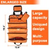 TOPXUAN Tool Roll Bag 4 Large Zipper pockets 2 detachable