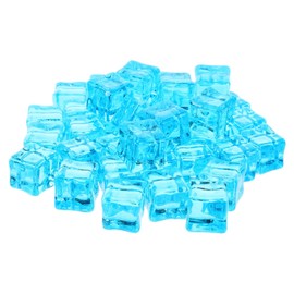 Totority Decorative Ice Cubes 50pcs Square Crystal Fish Tank Decor Photo Props